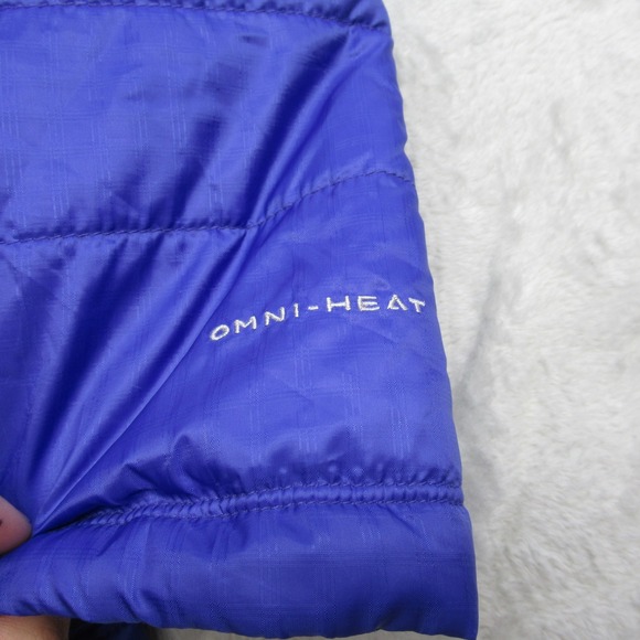 Columbia Jacket Womens Large Purple Insulated Omni Heat Puffer Full Zip Winter - Picture 9 of 13